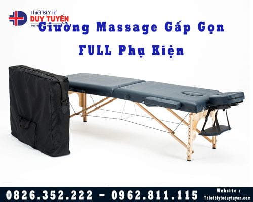 Giường massage xoa bóp gấp gọn chân gỗ HL1