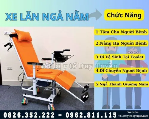 XE LĂN NẰM NGỒI NÂNG HẠ ĐA NĂNG