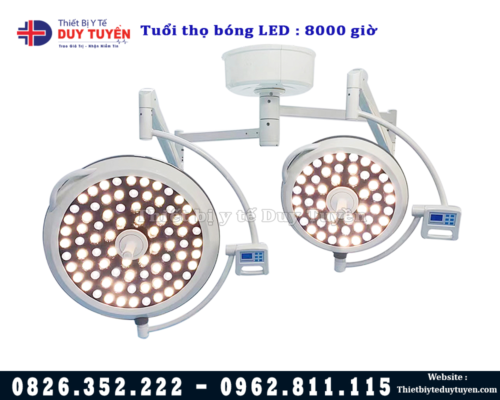 đèn mổ 2 nhánh treo tràn