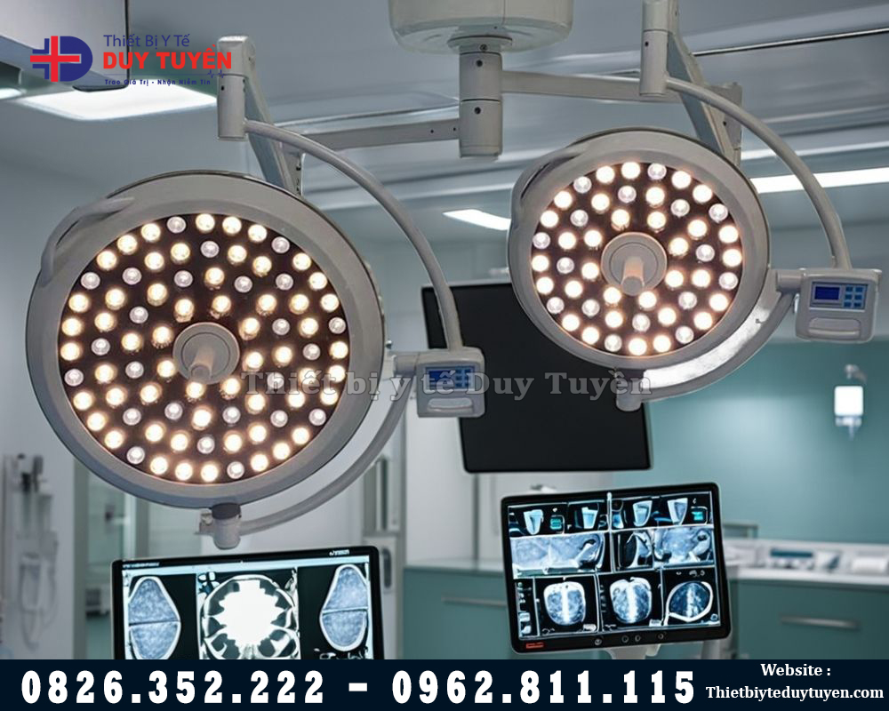 đèn mổ treo trần 2 nhánh cao cấp