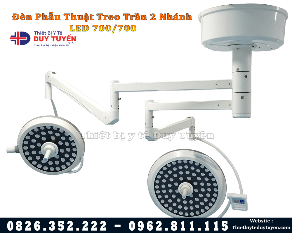 đèn mổ treo trần 2 nhánh