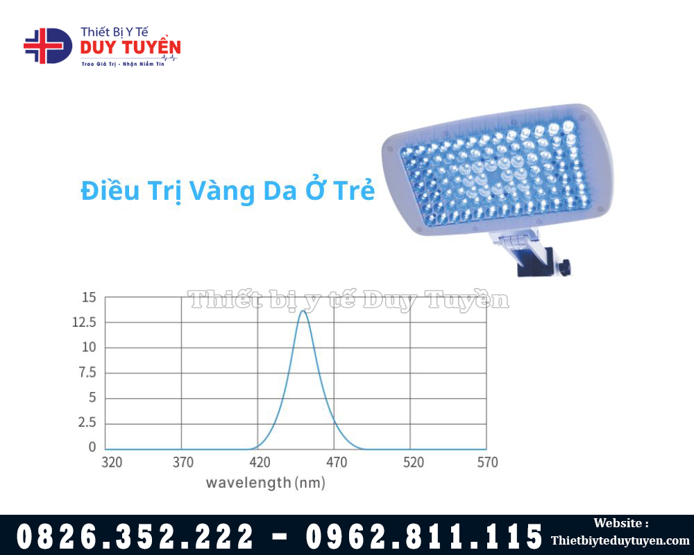 bước sóng máy điều trị vàng da trẻ em