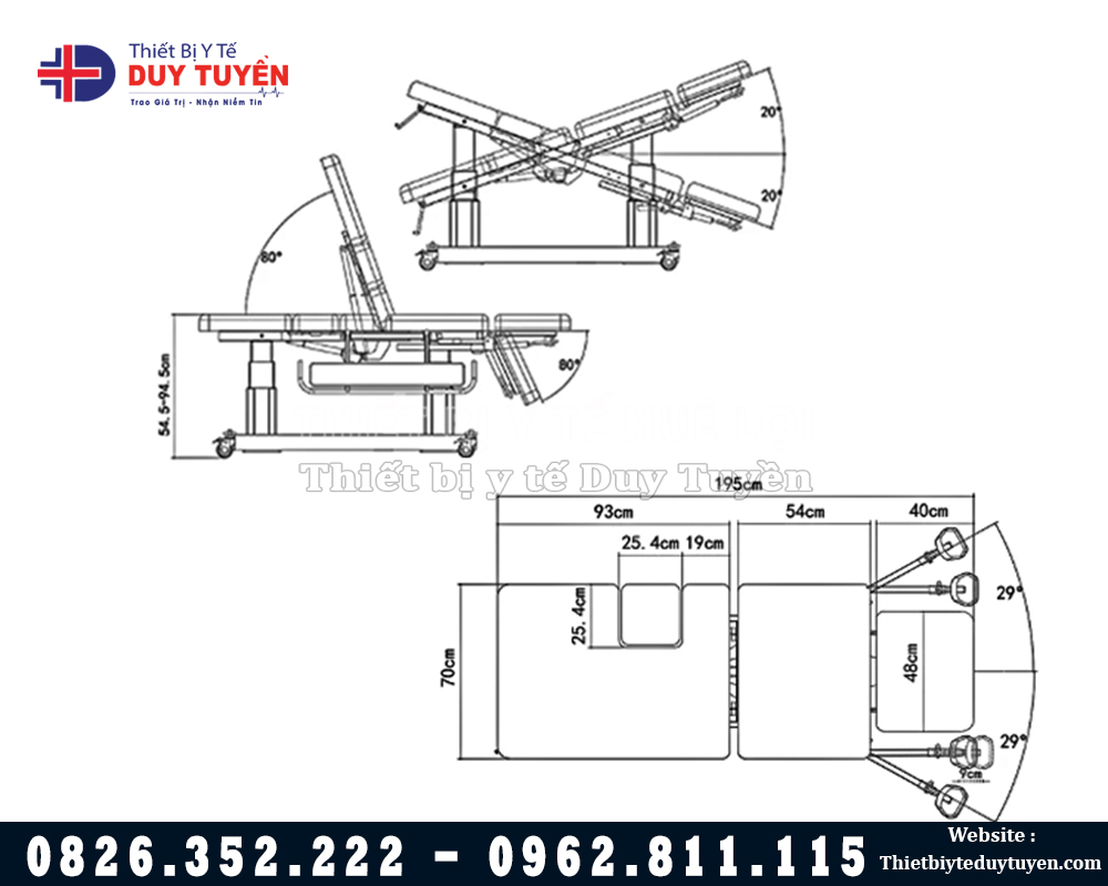 các tính năng cao cấp bàn thăm khám