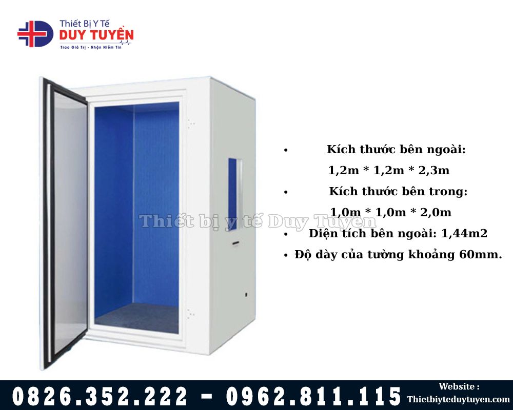 Kích thước phòng đo thính lực
