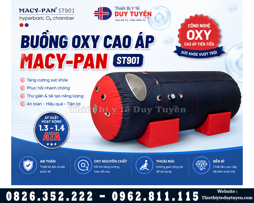 buồng oxy cao áp ST901 Mancy pan