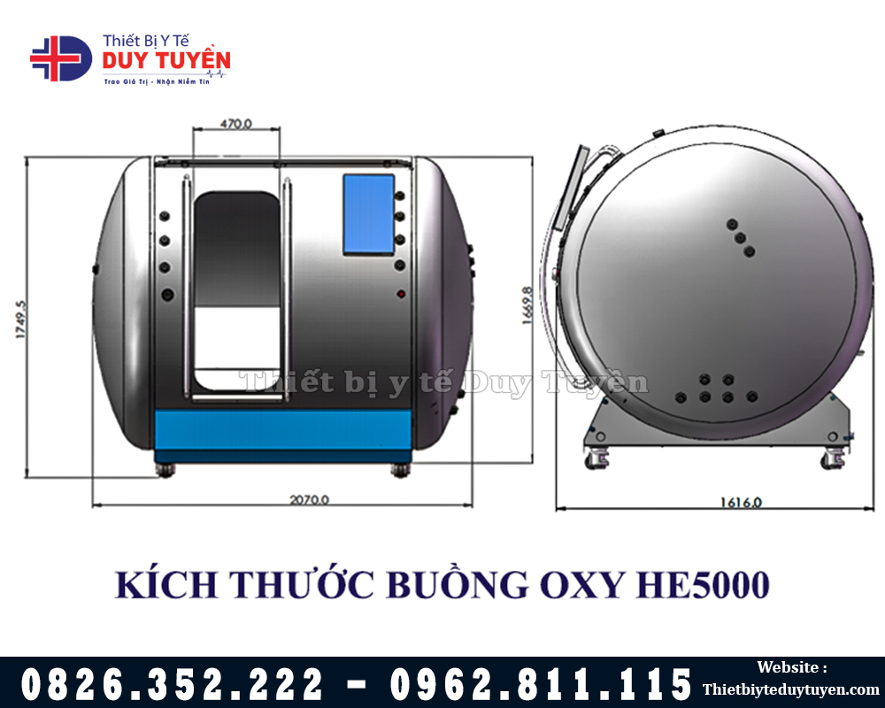 vỏ buồng ngồi oxy cao áp