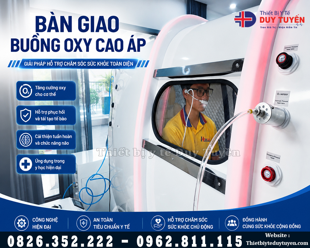 bàn giao buồng oxy tăng áp đơn 1.8ATA