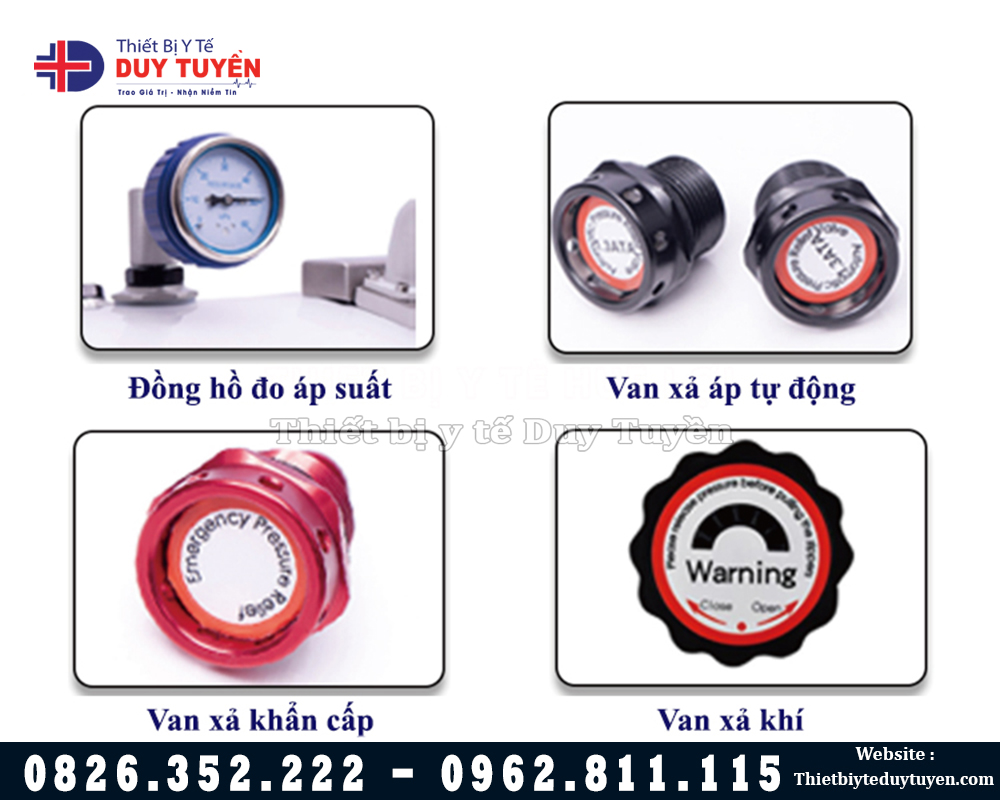 hệ thống van buồng oxy cao áp dạng nằm