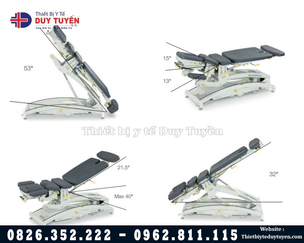 các chức năng giường chiropractic
