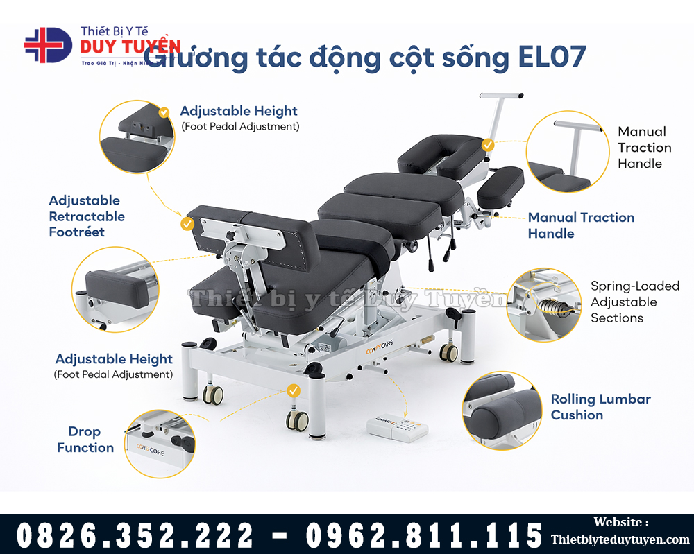 chất liệt giường tác động cột sống EL07