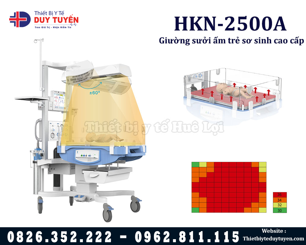 giường sưởi hồi sức trẻ sơ sinh cao cấp