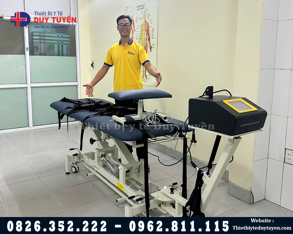 bàn giao giường kéo giãn fizyotrac 100