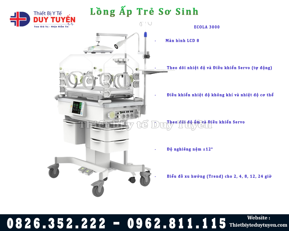 Lồng ấp trẻ sơ sinh cao cấp