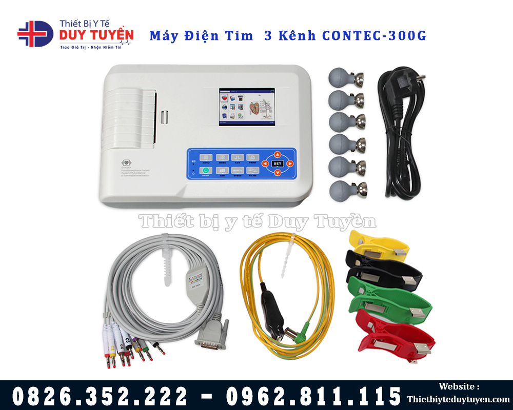 máy điện tim contec 3 kênh