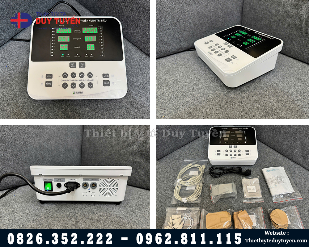 ảnh thực tế máy điện xung giao thoa 2 kênh