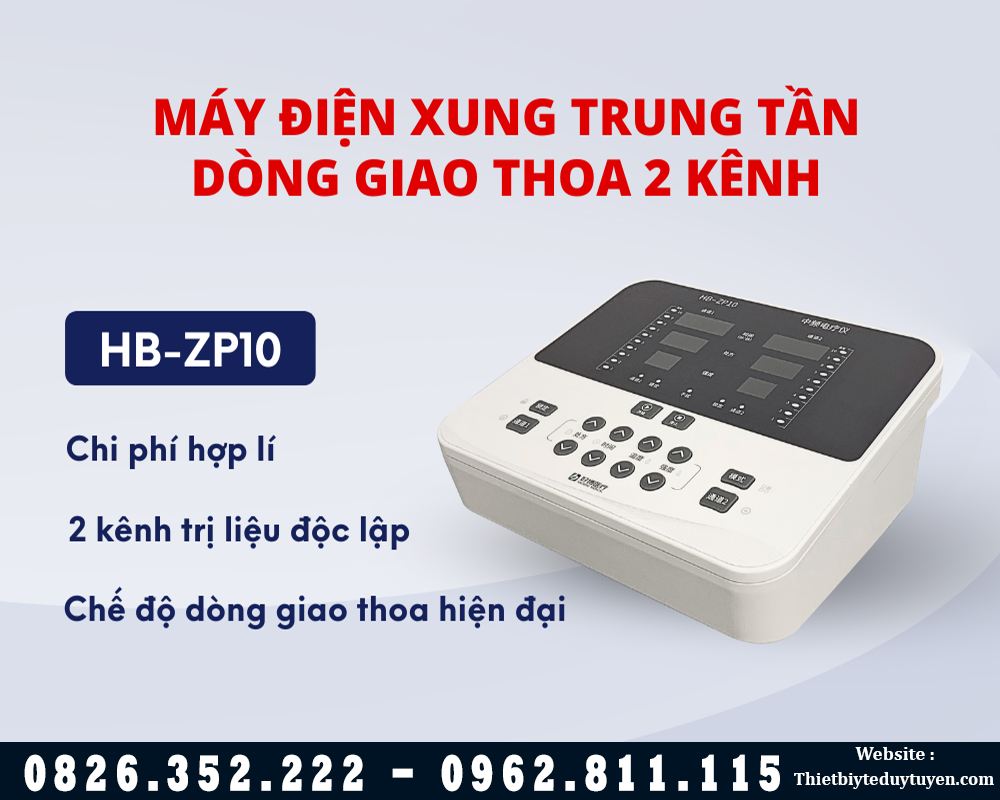 Máy Điện Xung Giao Thoa 2 Kênh Độc Lập HB-ZP10