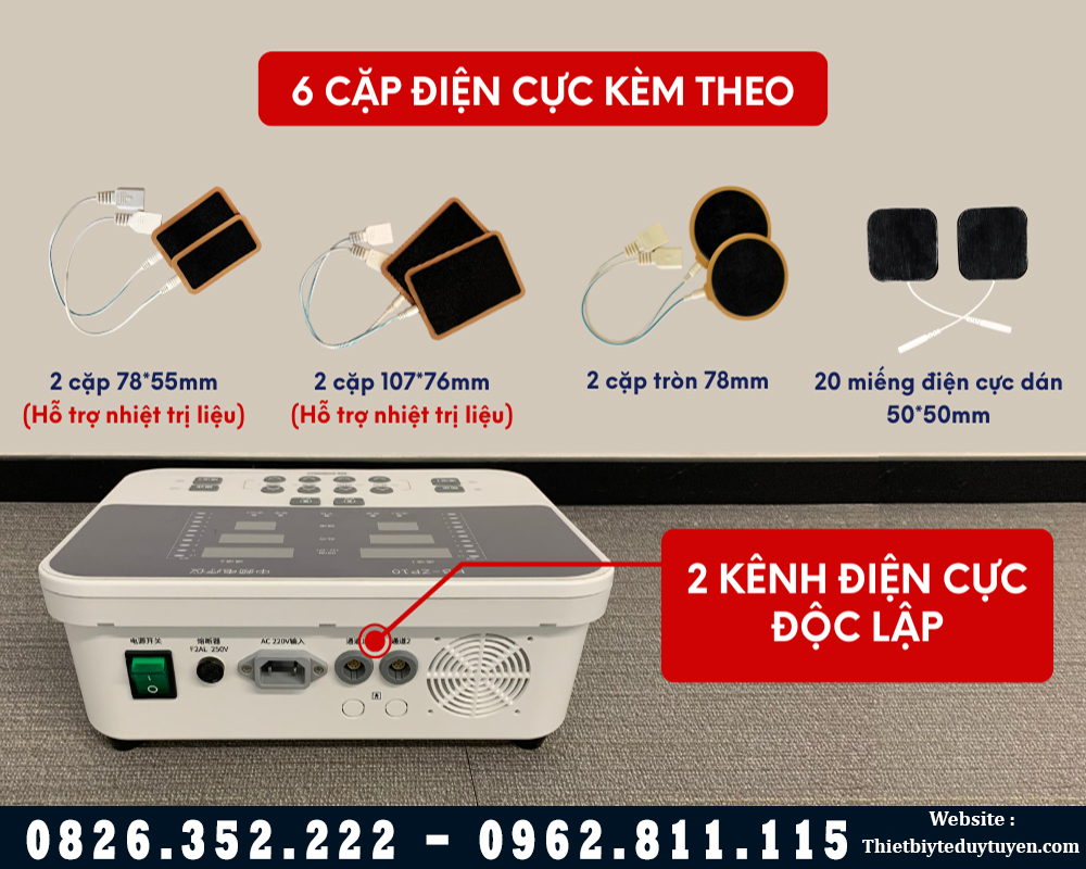 máy điện xung vật lý trị liệu 2 kênh