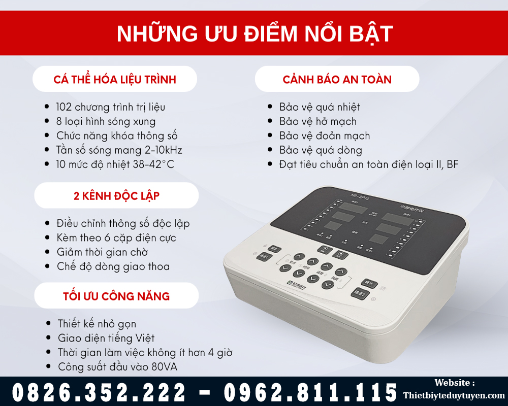 máy điều trị điện xung HB-ZP10