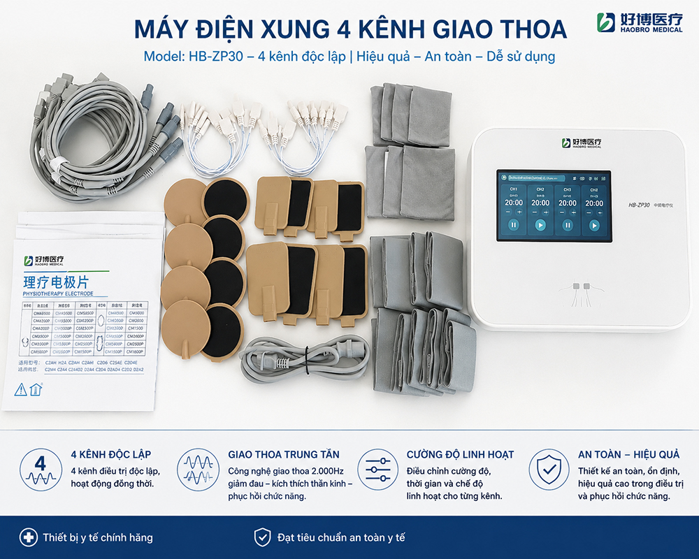 HB ZP30 máy điện xung trị liệu dòng giao thoa