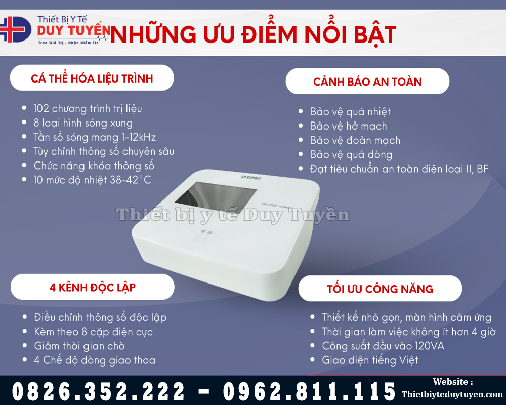 Thông số máy điện xung 4 kênh HB-ZP30