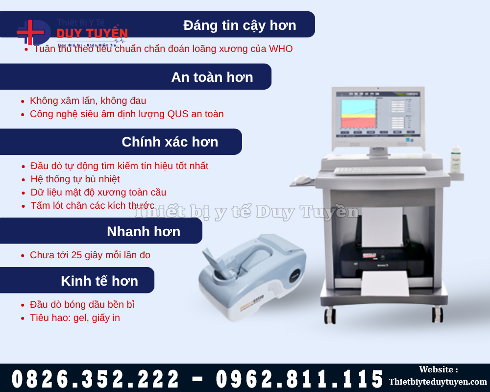 công dụng máy đo loãng xương