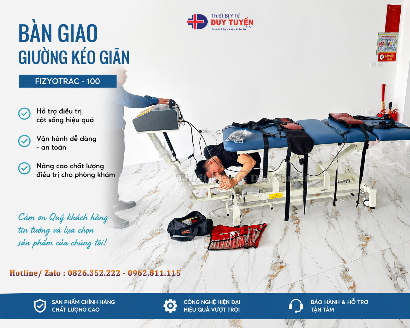 bàn giao đầu máy kéo giãn kèm giường
