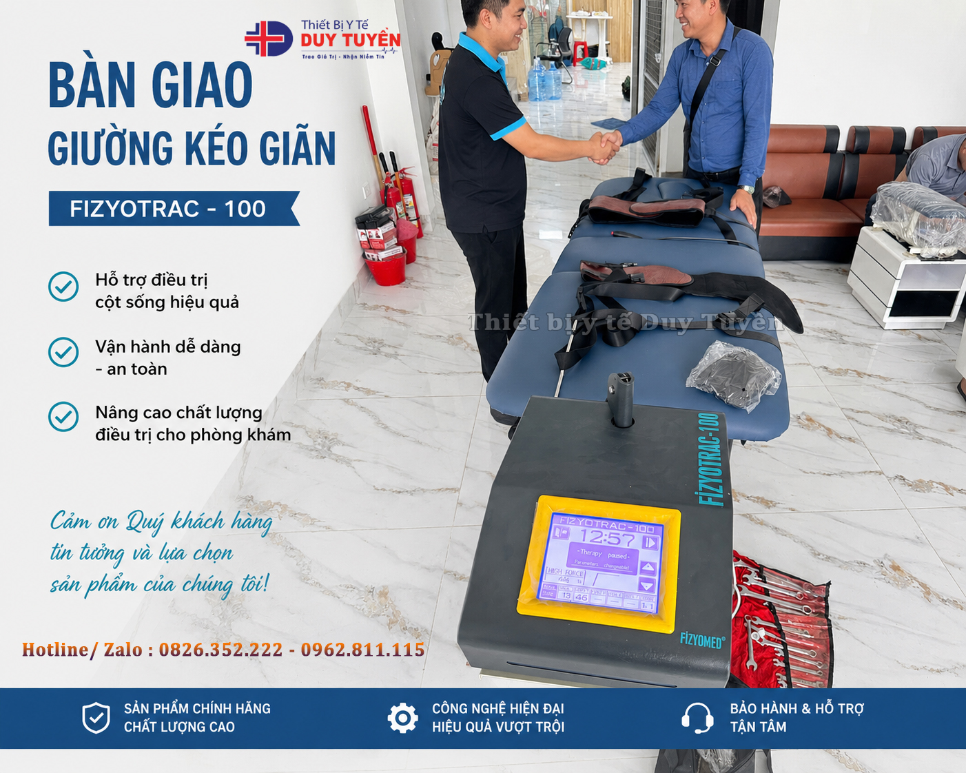 bàn giao giường kéo giãn cao cấp