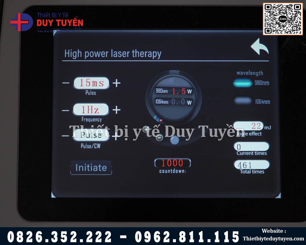 màn hình máy laser trị liệu