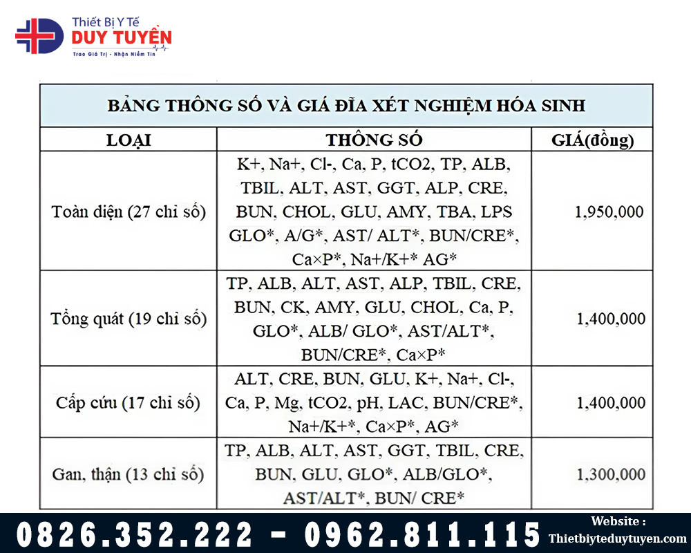 thông số máy đo sinh hóa thú y tự động