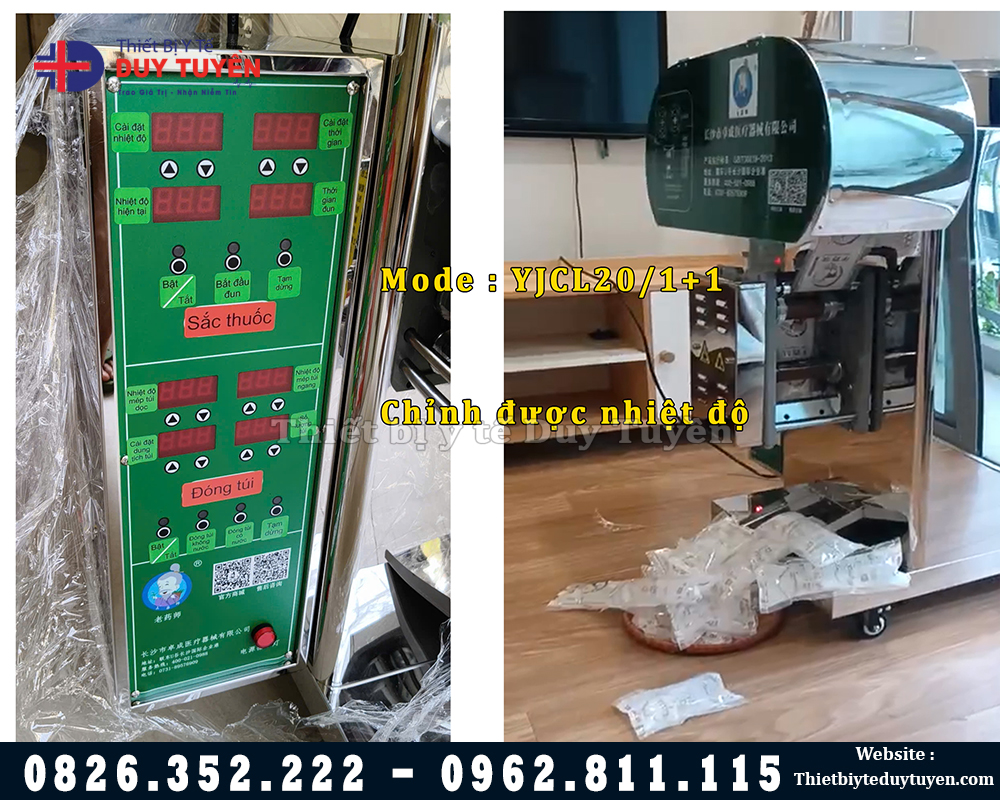 máy sắc thuốc và đóng túi tự động YJCL20/1+1