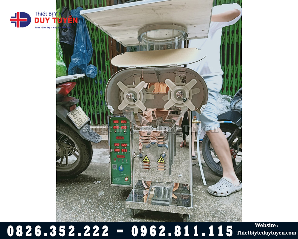 test máy sắc thuốc đóng túi tự động
