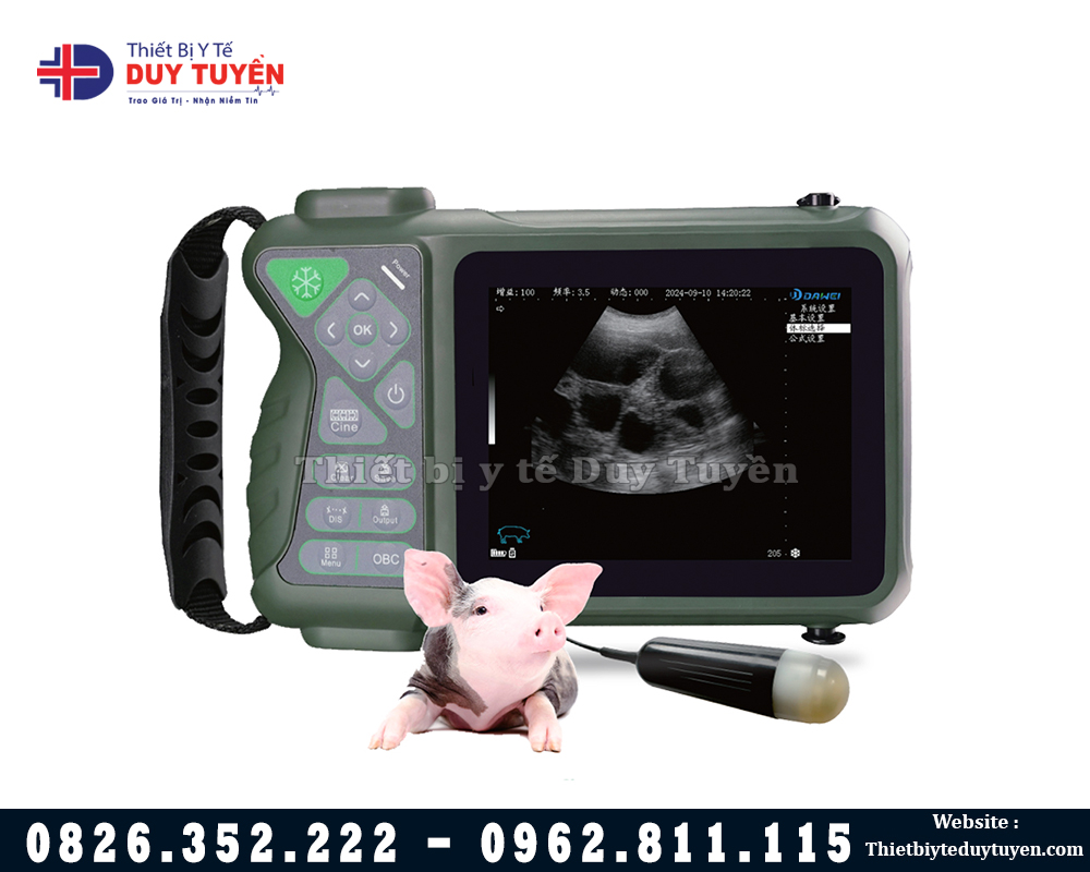 máy siêu âm thai heo cầm tay