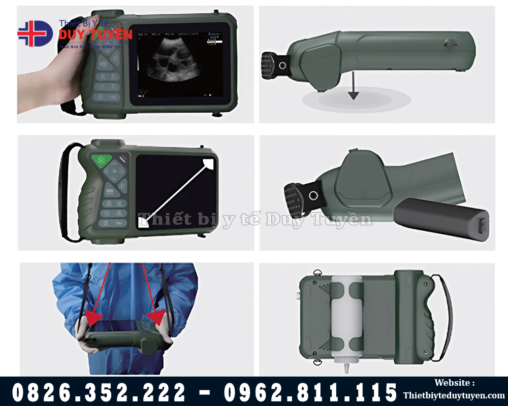 phụ kiện đi kèm máy siêu âm thai heo lợn