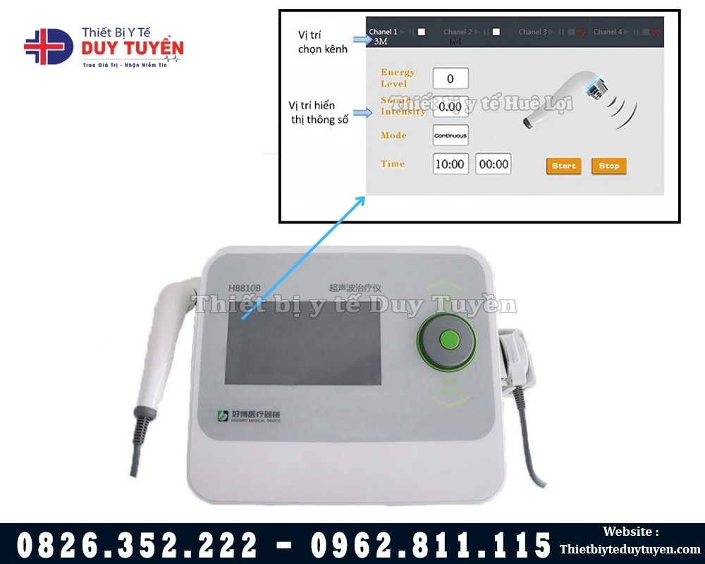 màn hình máy siêu âm trị liệu đa tần