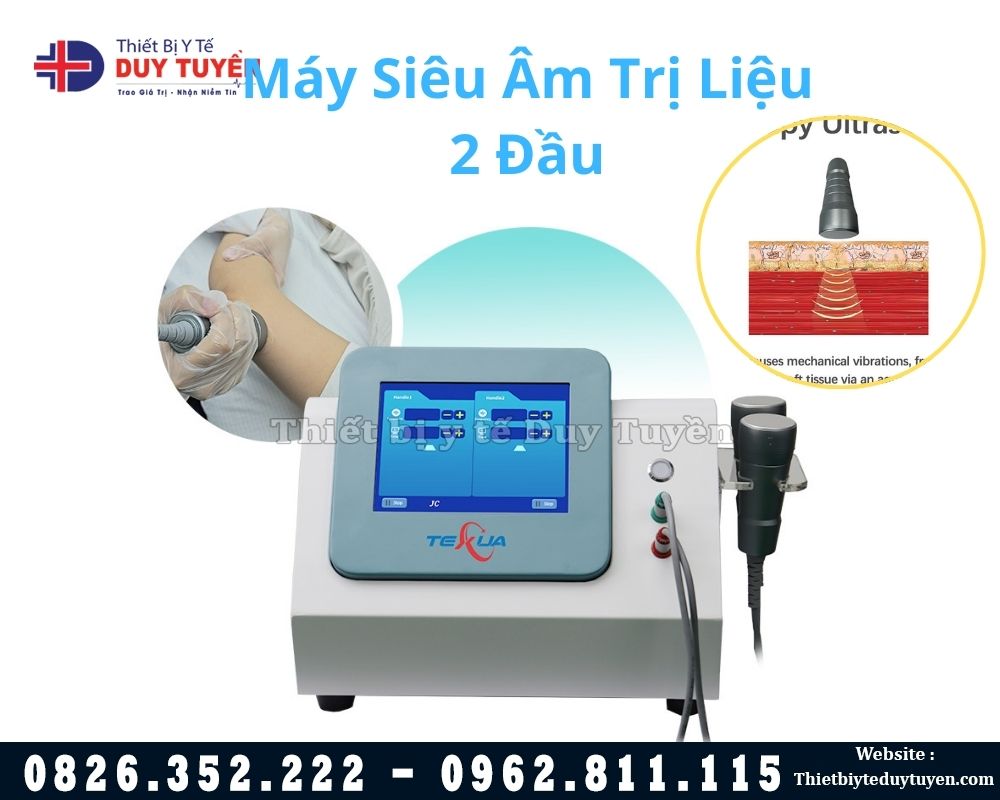 máy siêu âm trị liệu 2 đầu