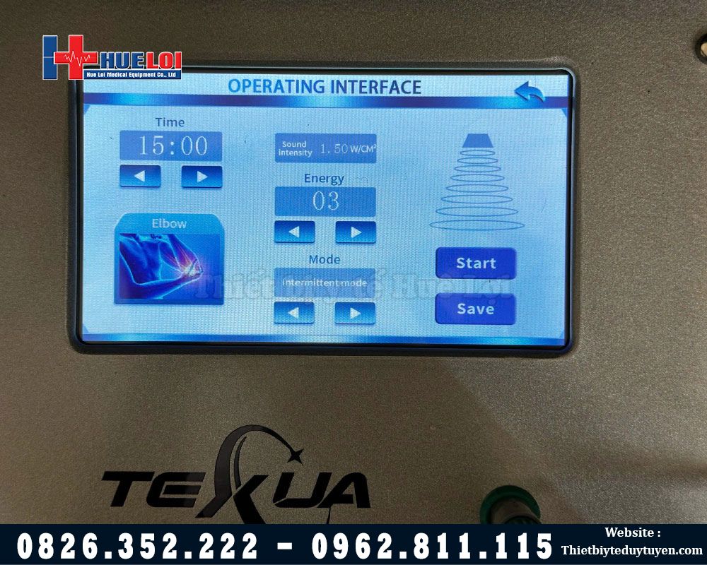 Màn hình máy siêu âm trị liệu