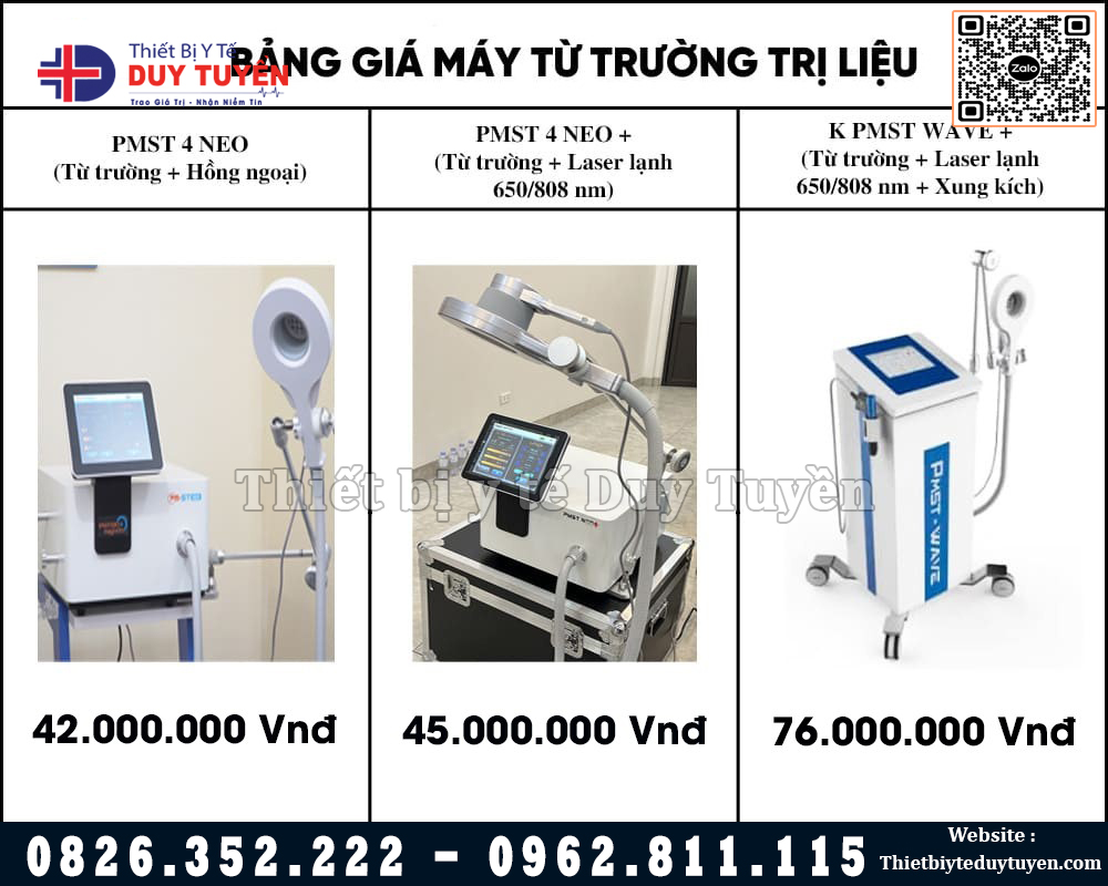 bảng giá máy từ trường siêu dẫn trị liệu