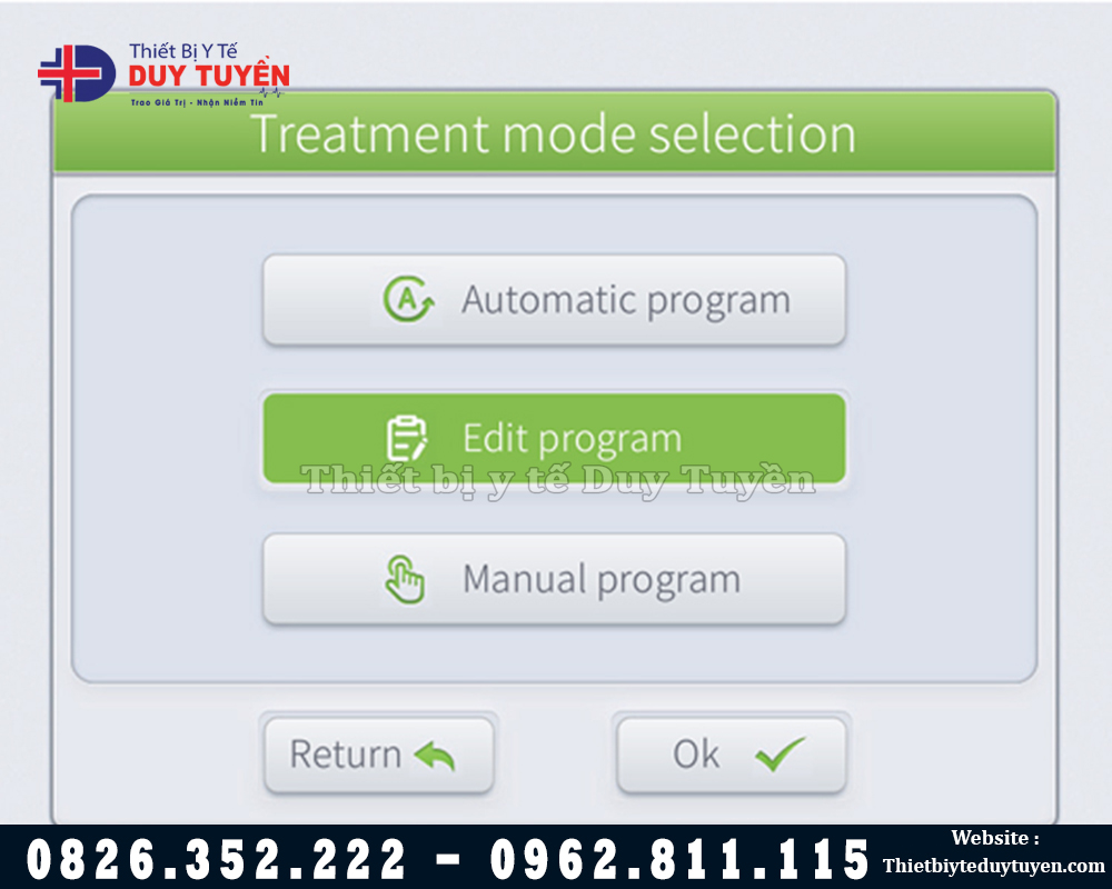 màn hình điều khiển máy từ trường trị liệu toàn thân