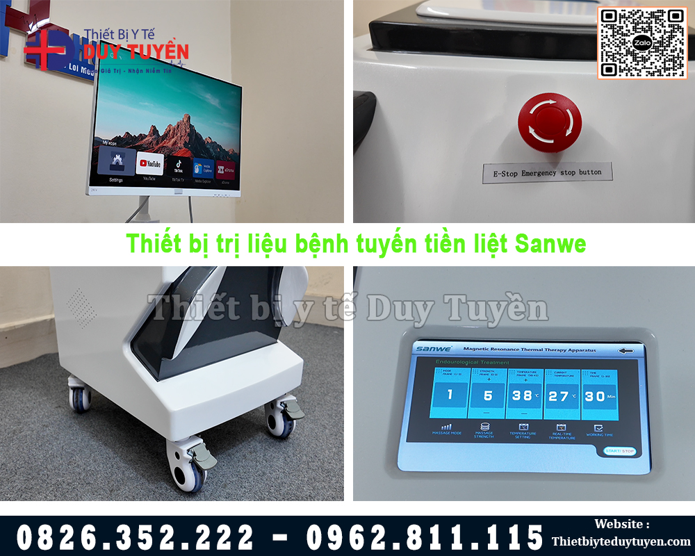 điều trị bệnh lý tuyến tiền liệt bằng máy sanwe