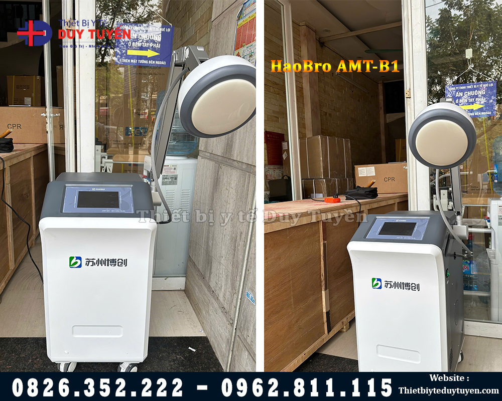 bàn giao máy vi sóng trị liệu AMT A1