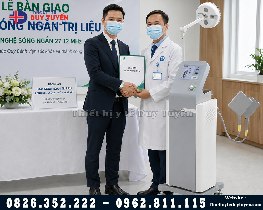 bàn giao máy sóng ngắn Haobro