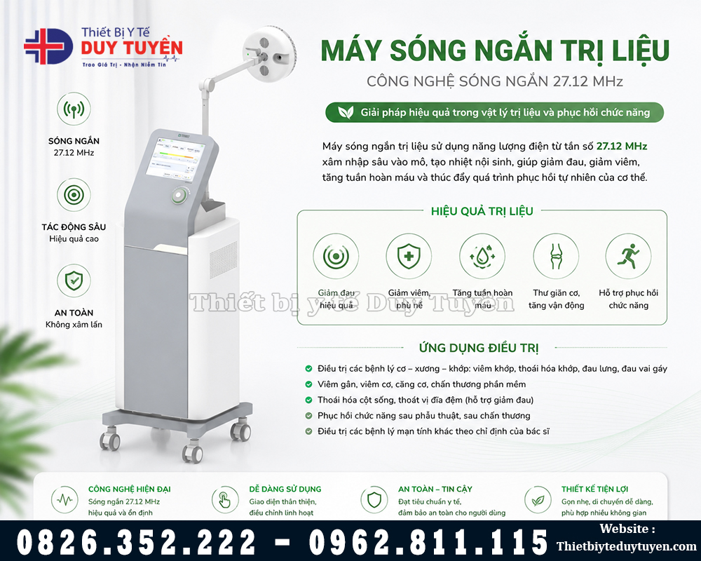 máy sóng ngắn trị liệu thế hệ mới