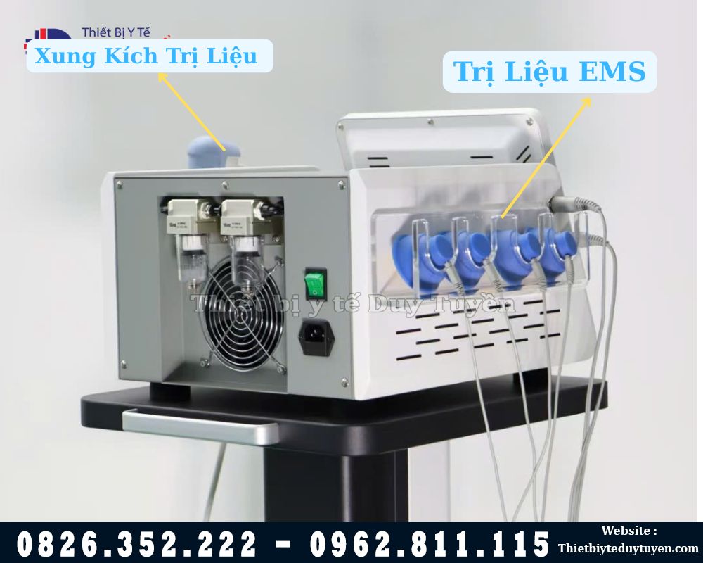máy xung kích kèm điện xung EMS