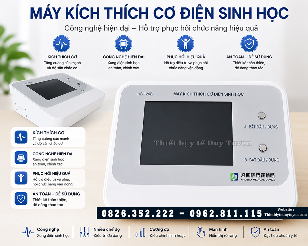máy kích thích cơ điện sinh học điều trị teo cơ