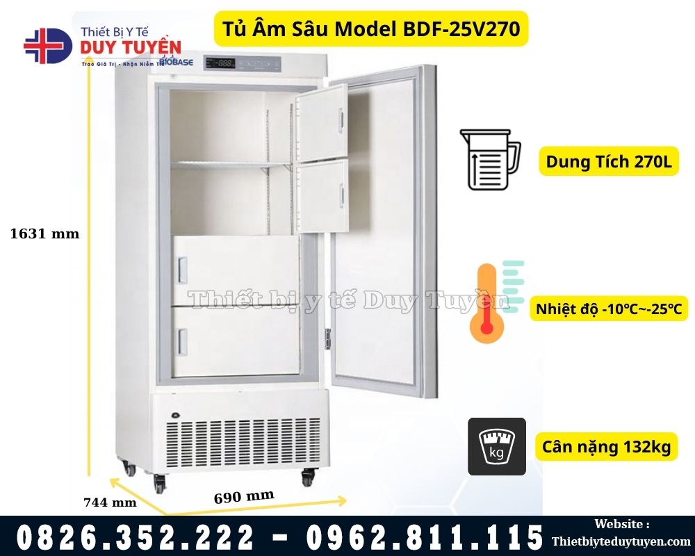 tủ âm sâu biobase BDF-25V270