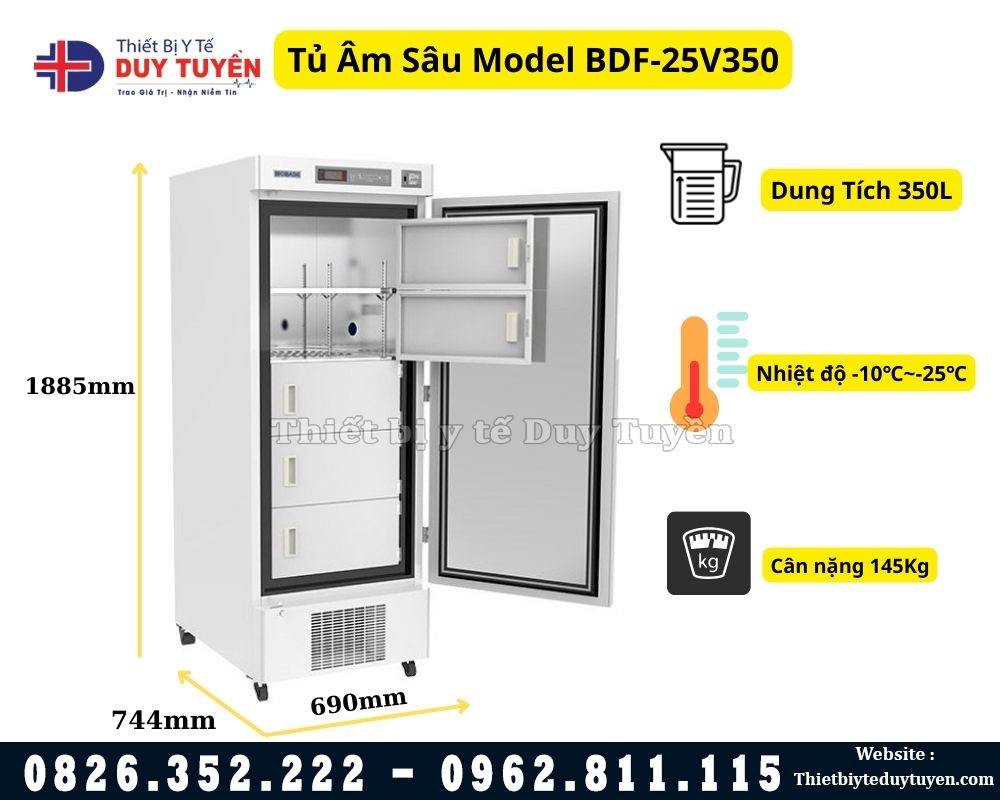 tủ lạnh âm sâu biobase BDF-25V350