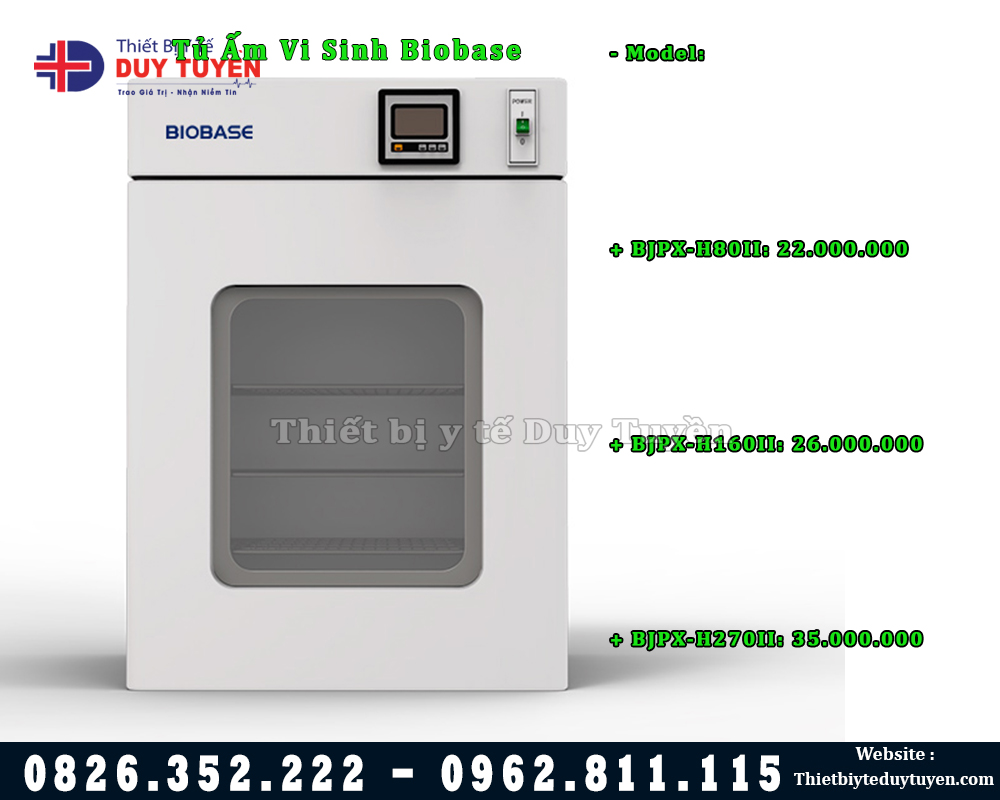 tủ ấm nuôi cấy vi sinh chính hãng