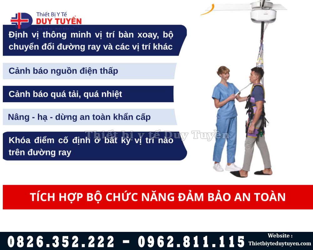 Hệ thống treo trần nâng đỡ bệnh nhân tập phục hồi chức năng