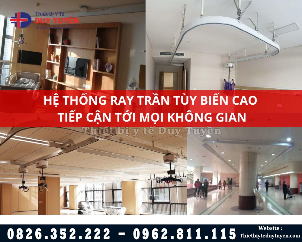 thiết bị treo trần nâng hạ di chuyển bệnh nhân