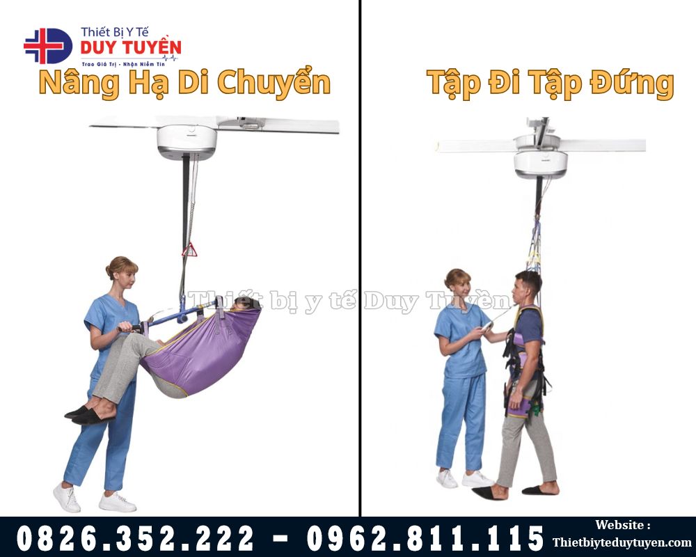thiết bị nâng hạ kèm tập đứng tập đi